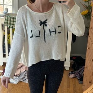 Wooden Ships Cream Knit Sweater